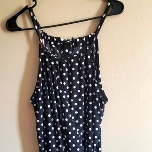 Flirty Pink Desig Er Brand Elegant Polka Dot Jumpsuit - Black and White